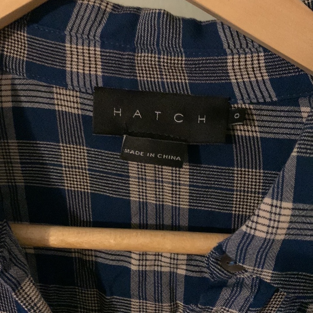 Hatch Alyssa blue plaid dress 0 xs - Picture 6 of 9